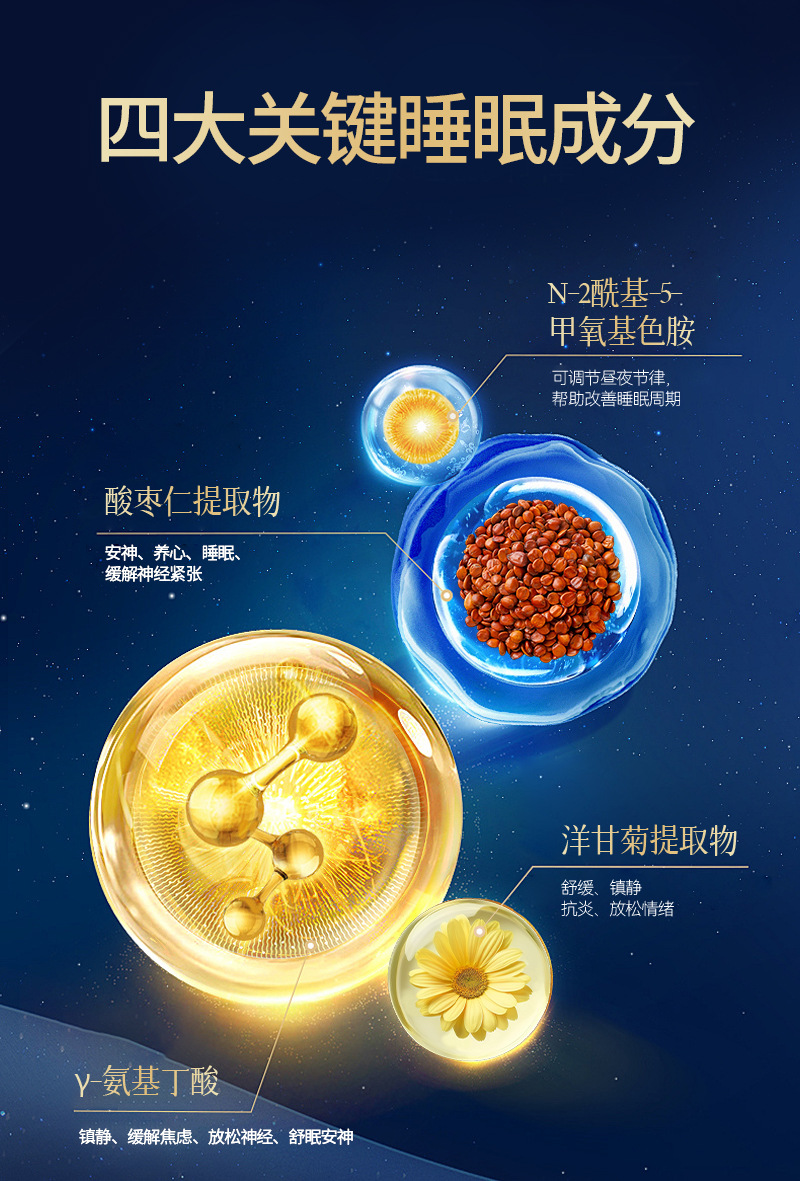 草本睡眠凝胶加工定制中老年人睡不着外用涂抹按摩穴位草本舒眠膏 买过的店
