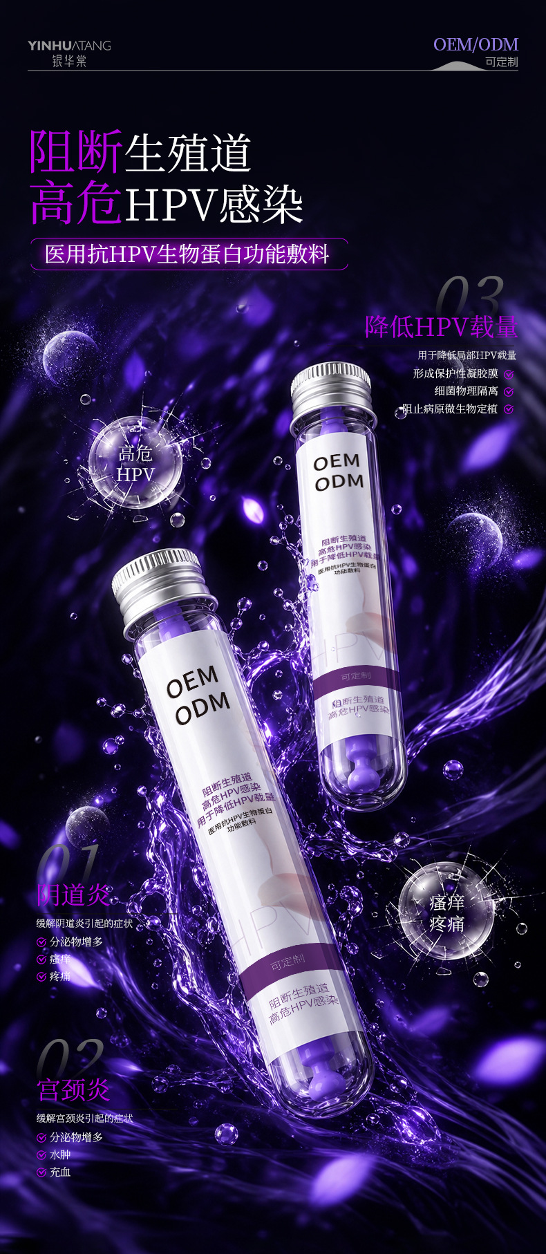 二类医用抗hpv妇科凝胶生物蛋白功能敷料外用阻断高危hpvOEM定制