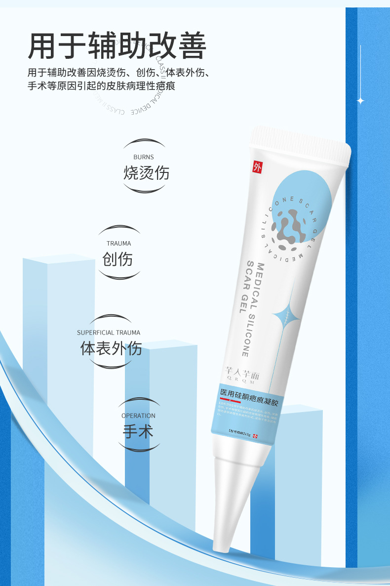 15g除疤膏袪疤膏外用祛疤医用硅酮疤痕凝胶外用淡疤痘印一件代发 4.2 200+人好评