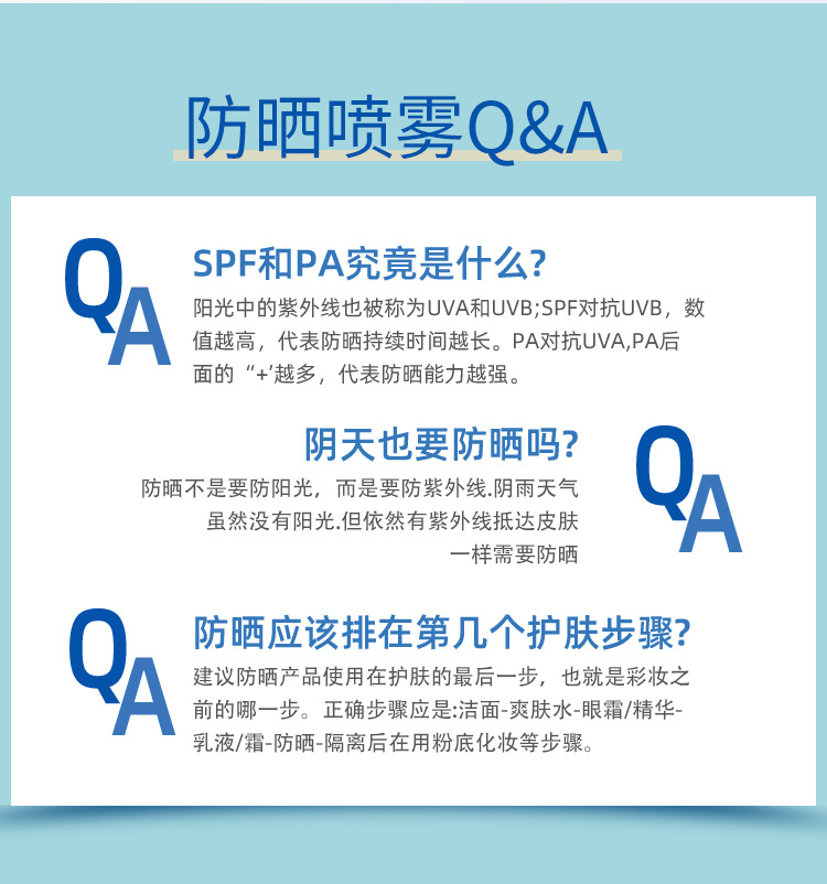美白祛斑防晒喷雾SPF50PA+++夏季防紫外线美白防晒乳霜OEM代加工