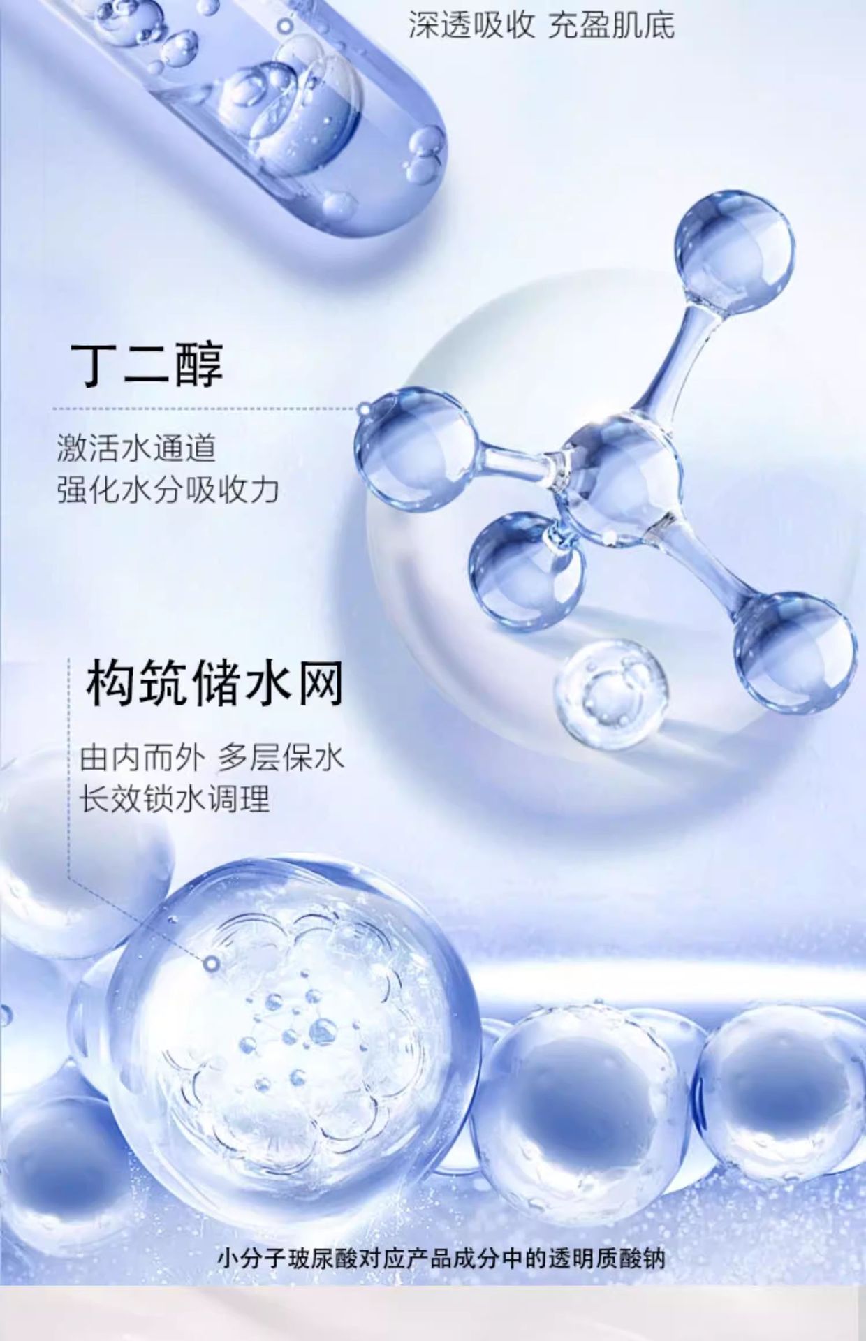 小分子玻尿酸原液深层补水保湿玻尿酸精华水润修护淡化细纹精华液 40+人好评