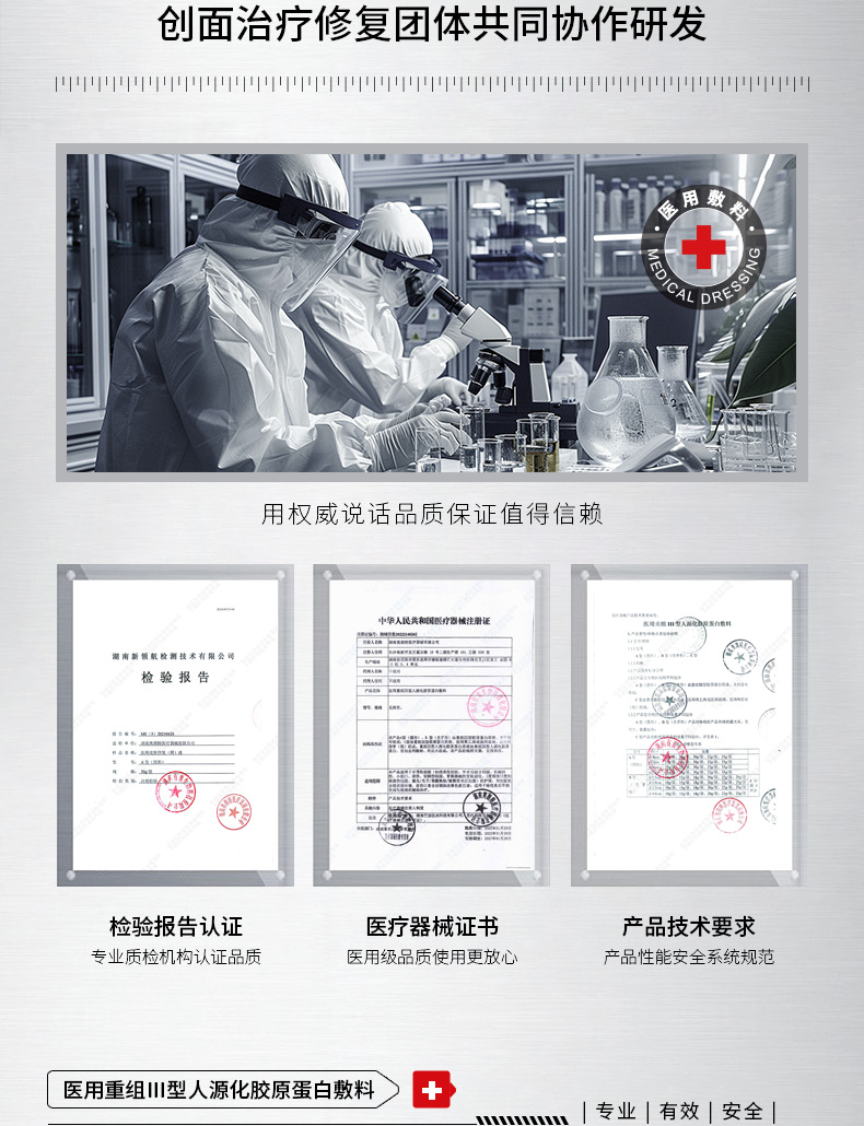 面膜美容院专用医用重组胶原蛋白面膜贴术后微针修护二类械字号