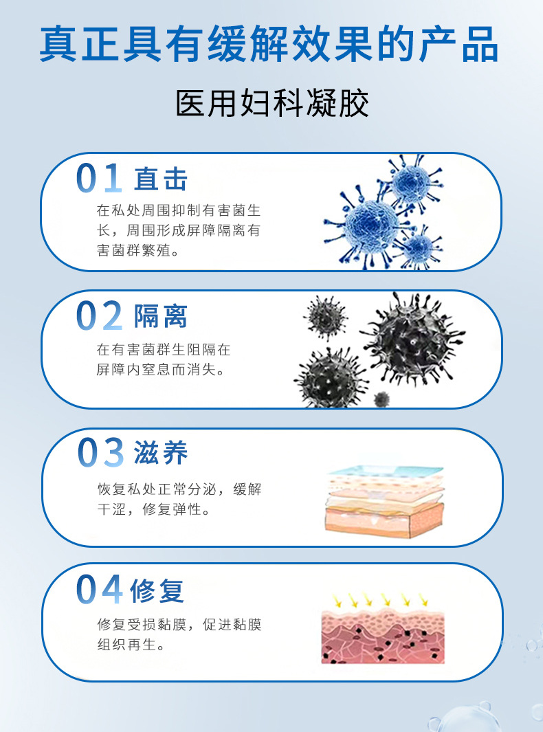 医用妇科凝胶贴牌定制女性私处健康护理清洁紧致凝胶械字号代工