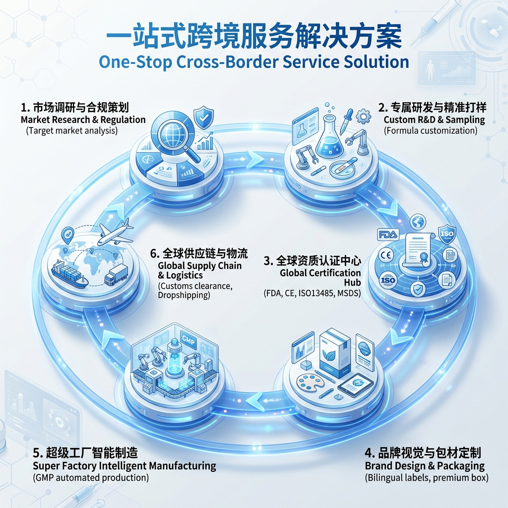 跨境专供PDRN智研赋活原液护肤三文鱼DNA修复精华舒缓代加工
