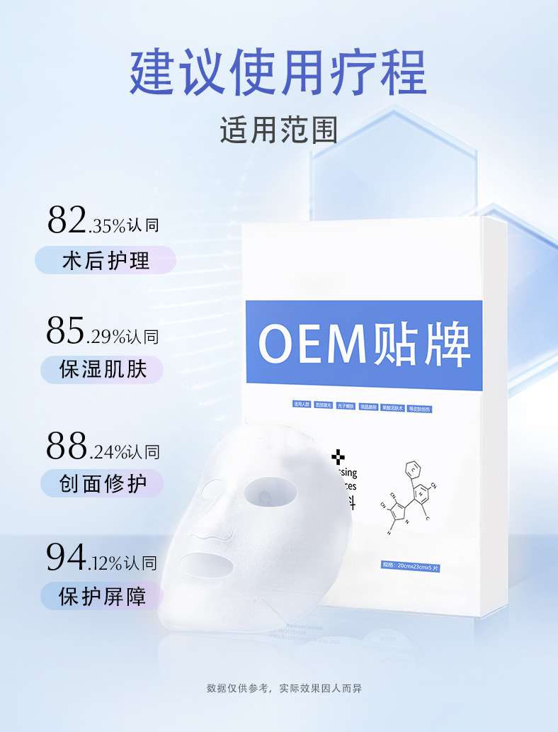 现货医用级冷敷贴面膜 代加工生物膜创面敷料 医美无菌械字号敷料