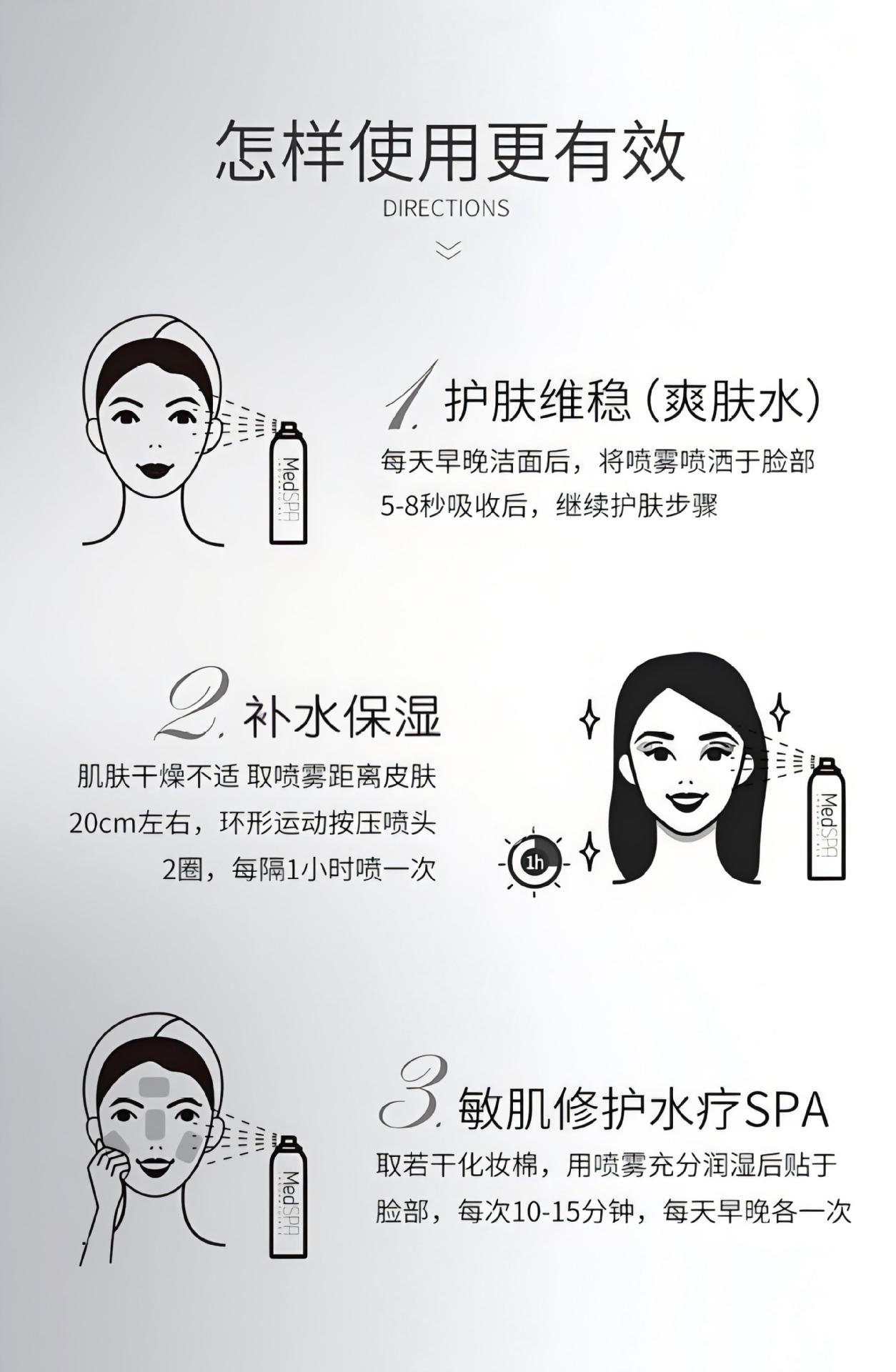 美容院专供医用皮肤修护敷料喷雾二类械字号术后修护受损医用喷雾