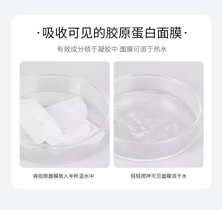定制童颜胶原炮灌注面膜oem白变透溶解胶原分体人皮面膜贴牌代工