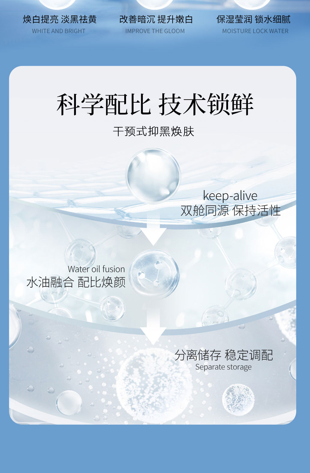 提亮焕白精华液oem补水保湿抑黑焕白提亮护肤品代加工精华液贴牌