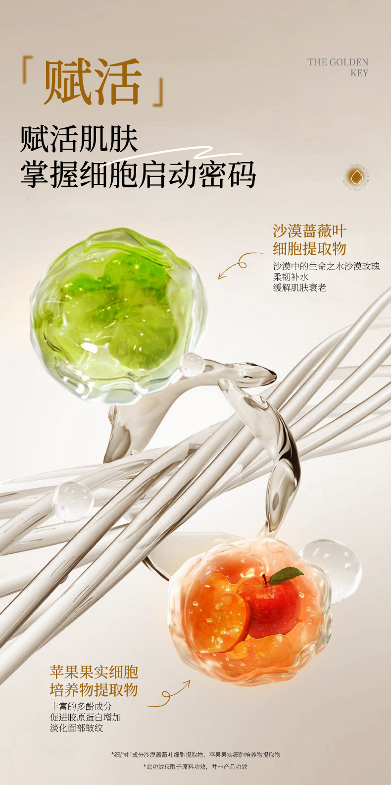 金钥匙细胞肌活精华液oem紧致淡纹抗皱精华原液贴牌护肤品代加工