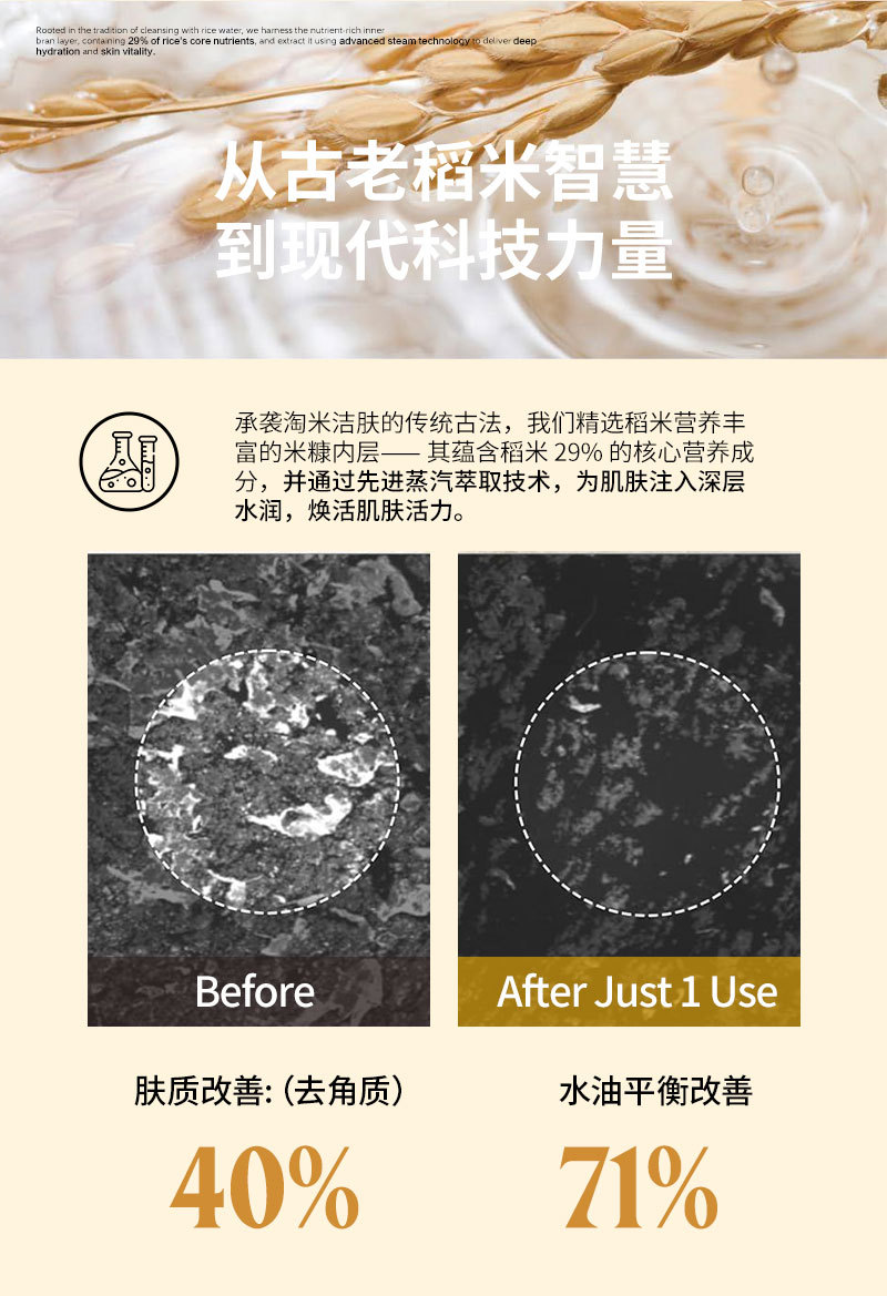 定制跨境爆款大米泥膜洁面乳oemTK亚马逊保湿洁净泥膜洗面奶代工