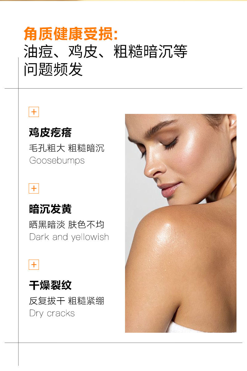 跨境定制姜黄曲酸身体去角质喷雾oem TK 亚马逊爆款护肤品代加工