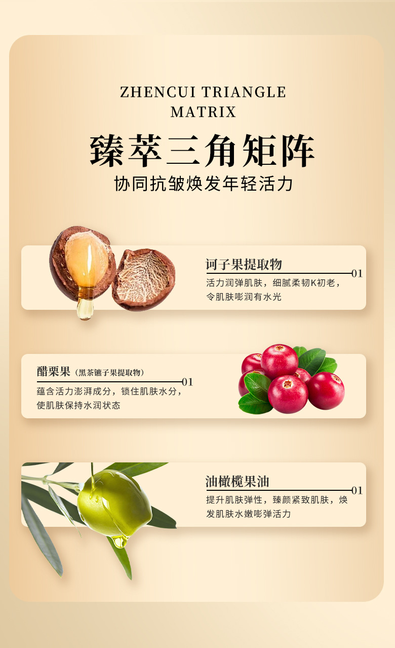 三果肌因注氧油霜oem护肤加工植萃配方淡纹紧致柔润保湿面霜贴牌